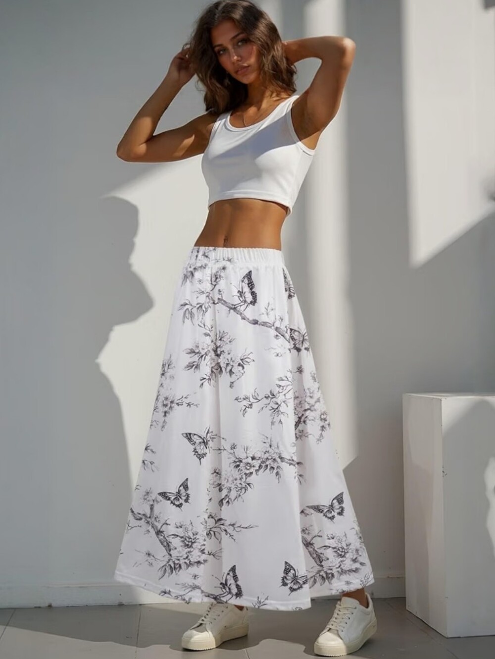 Maxi Skirts for Women Summer Floral Long Skirt
